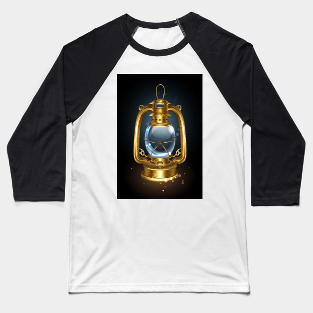 Kerosene Lantern Baseball T-Shirt by Blackmoon9